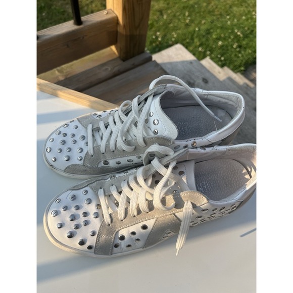 Bohemian  Women's Lace-Up Sneakers White With Studs Size EU37 - Picture 7 of 16